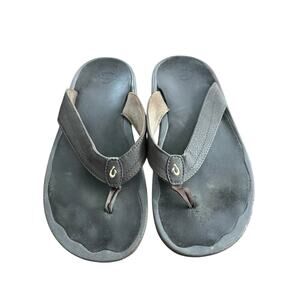 Size 10 Olukai Ohana Flip Flop Sandal Dark Brown Women’s